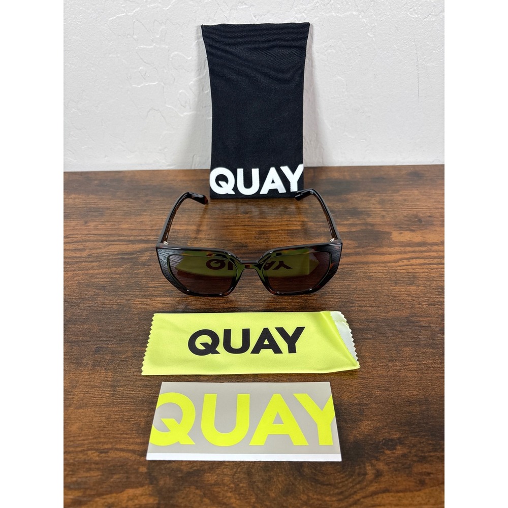 Quay Australia Contoured Tortoise‎ Brown Cat Eye Sunglasses 81802 NEW
